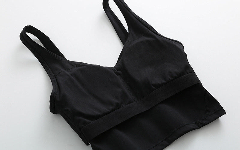 Crop top Flow Black - Buttery soft kolekce