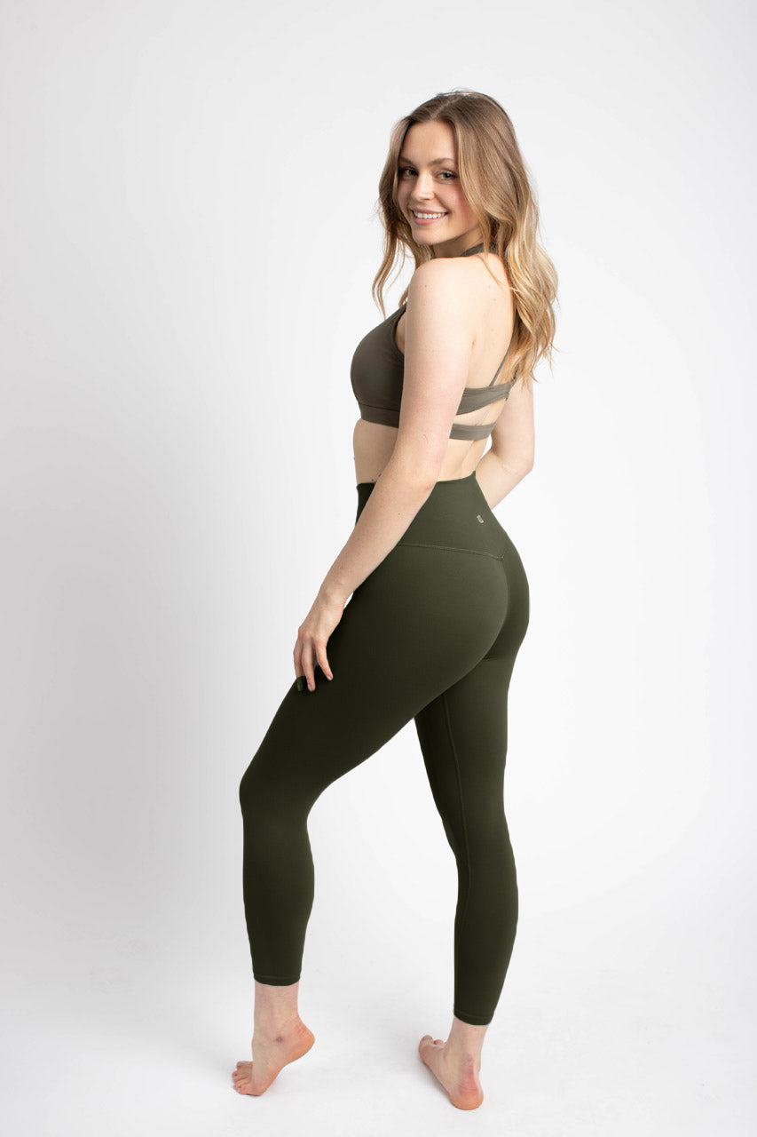 Legíny Dark Jade Green Joga - Buttery soft kolekce