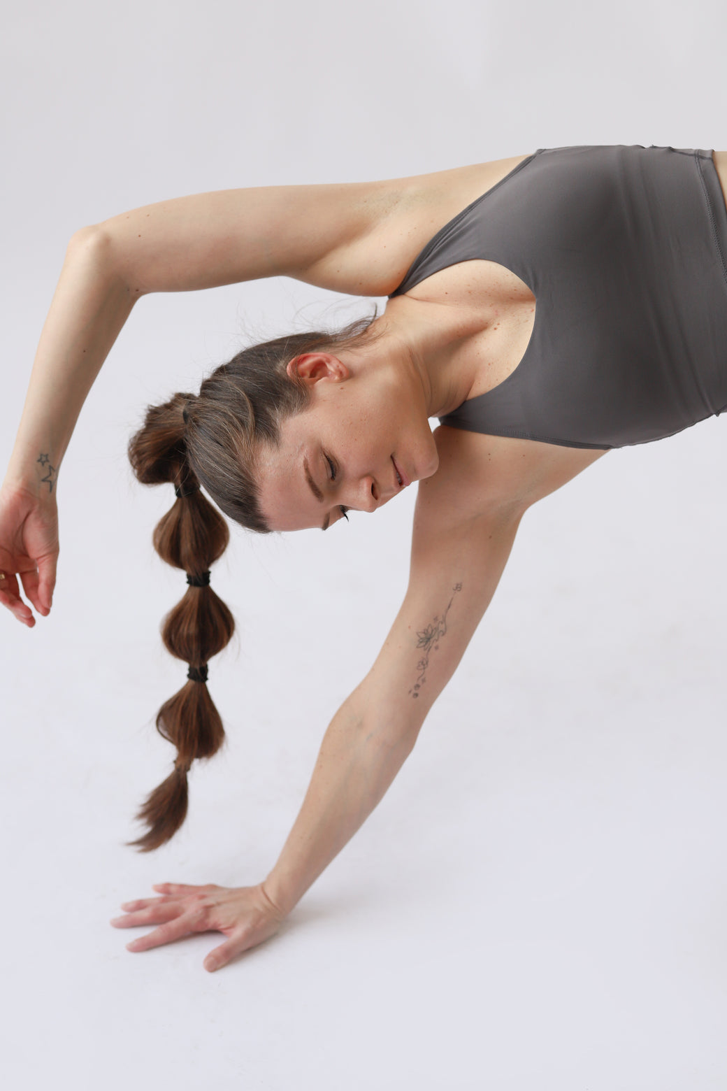 Crop top Flow Zen grey - Buttery soft kolekce
