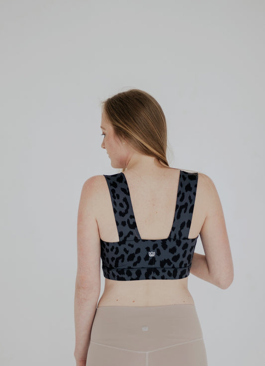 Podprsenka Leopard Print Grey - Movement kolekce