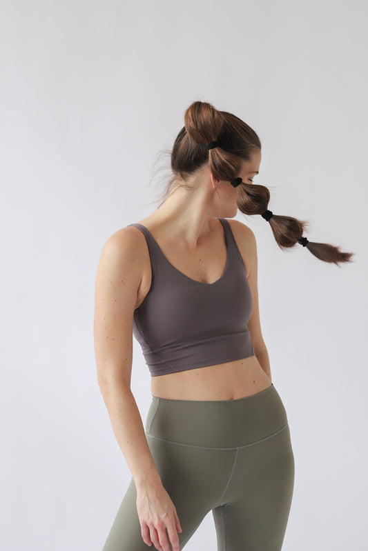 Crop top Flow Dark lila - Buttery soft kolekce